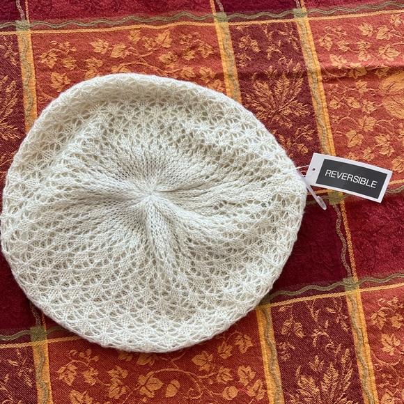 Accessories Cream Winter Hat Reversible Poshmark